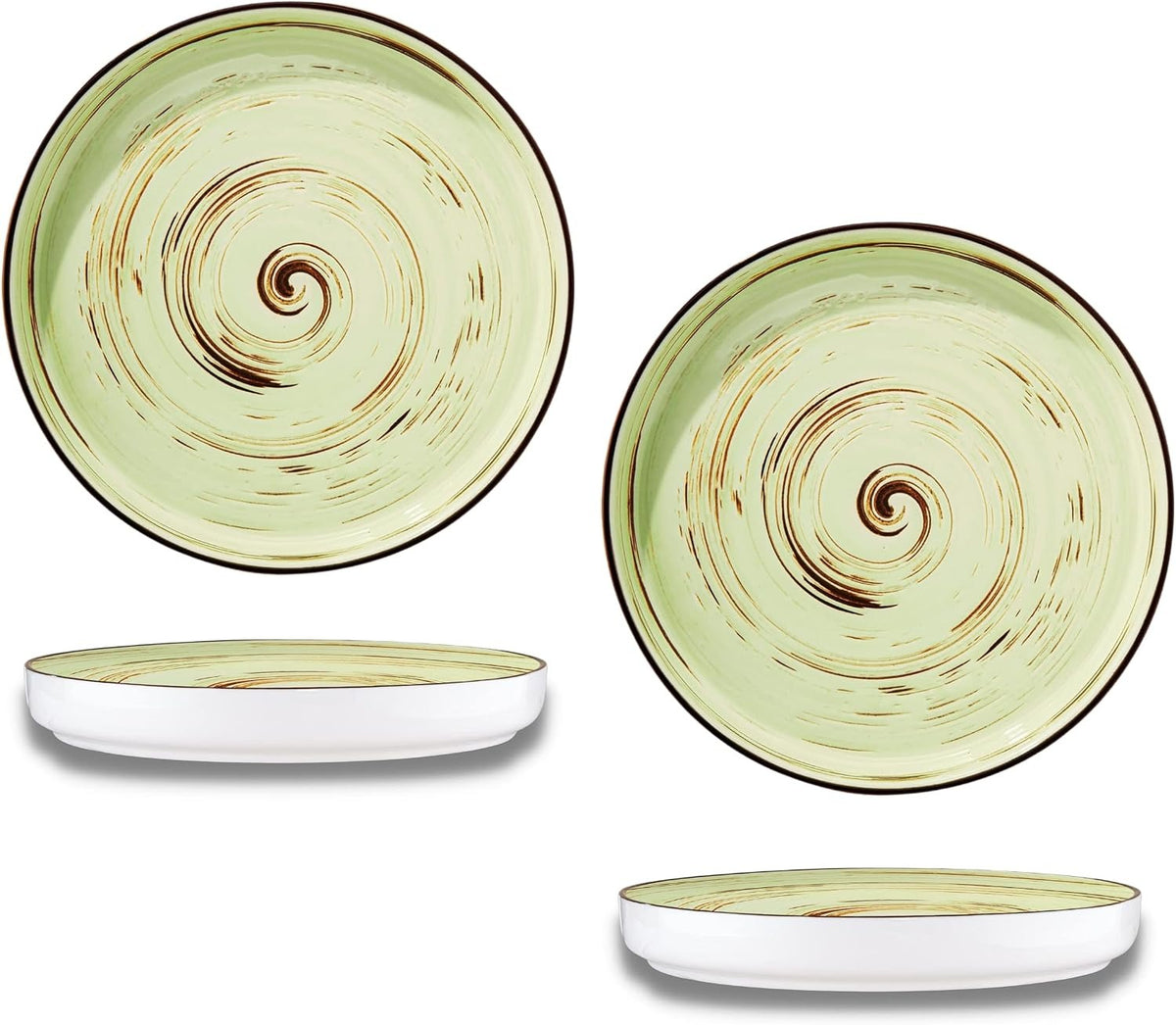 Wilmax Teller 23 cm 2er-Set Pistazie aus Porzellan