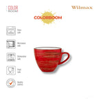 Wilmax Espressotasse 75 ml Rot aus Porzellan