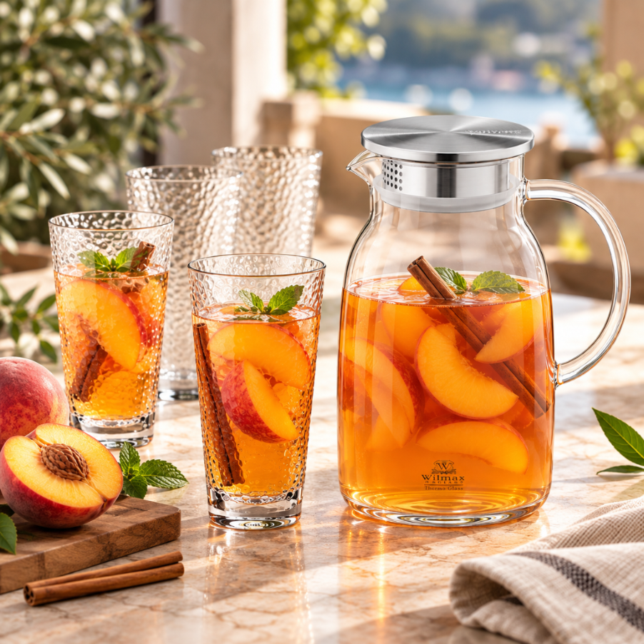 Wilmax Gehämmertes Glas  320 ml Transparent aus Borosilikatglas