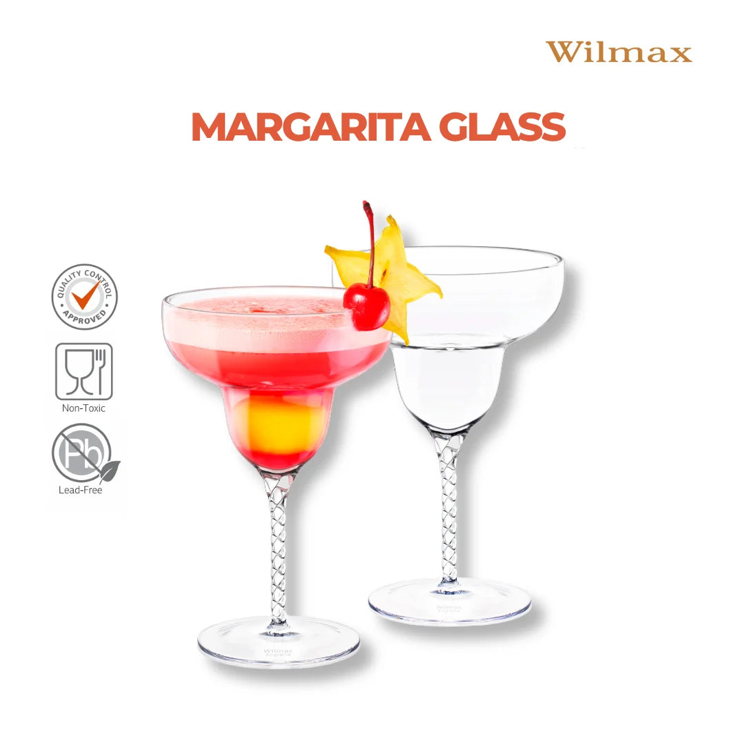 Wilmax Cocktailglas Margaritaglas 250 ml 2er-Set Transparent aus Wilmax Crystalline-Serie