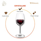 Wilmax Weinglas 350 ml 6er-Set Transparent aus Wilmax Crystalline-Serie