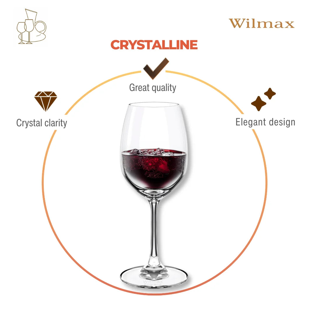 Wilmax Weinglas 350 ml 6er-Set Transparent aus Wilmax Crystalline-Serie