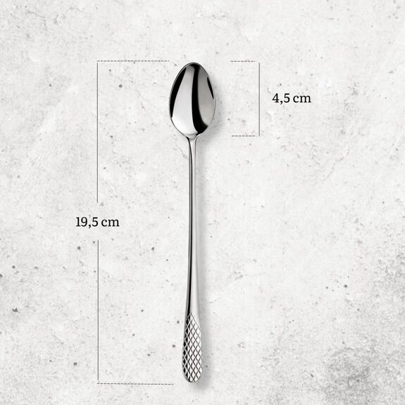 Wilmax Longdrinklöffel 19,5 cm Silber aus Edelstahl