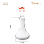 Wilmax Blumenvase Ø 9 cm Höhe 14 cm Weiß aus Porzellan