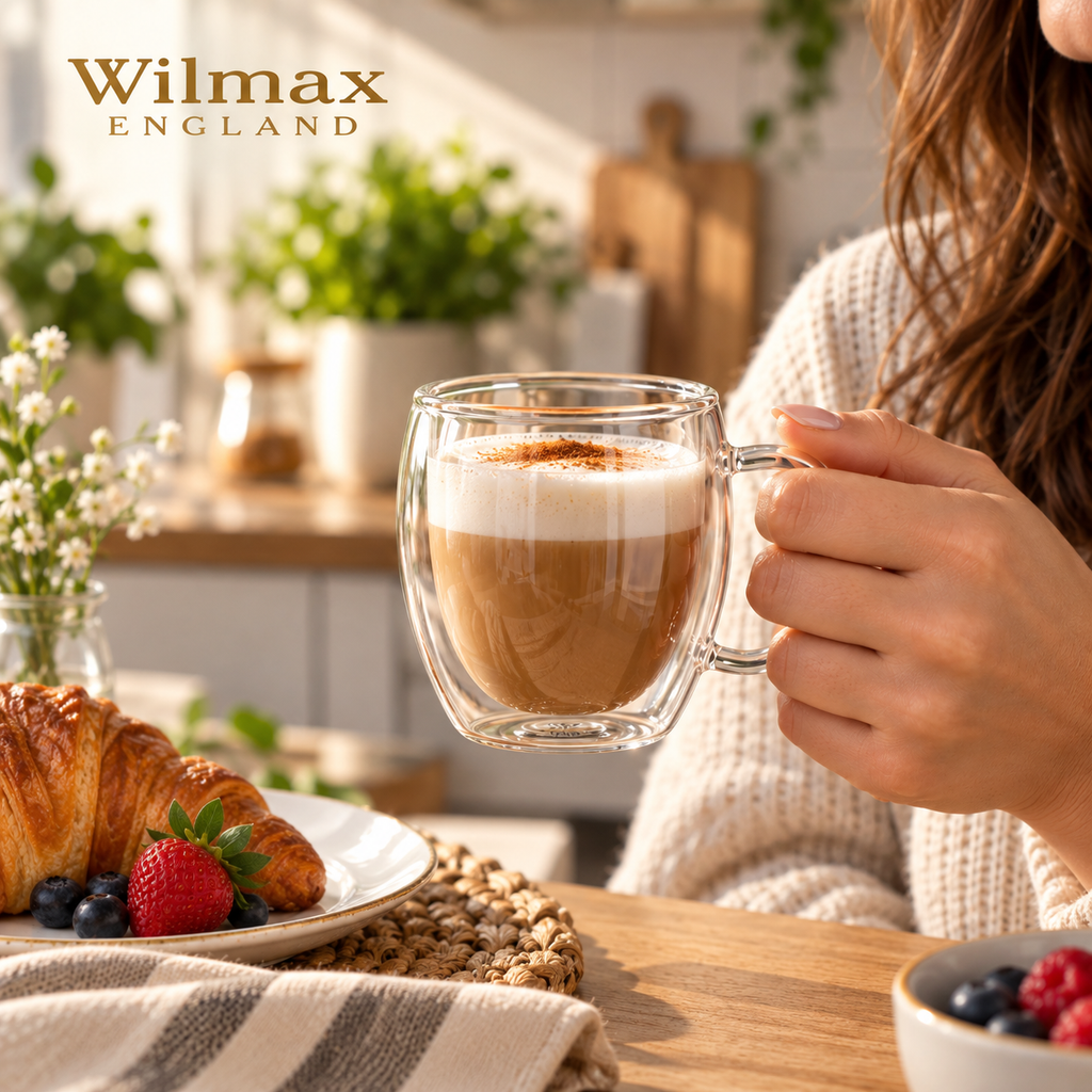 Wilmax Doppelwandiger Glasbecher 250 ml Transparent