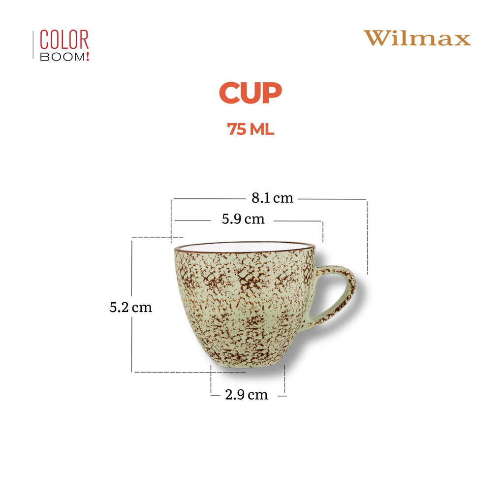 Wilmax Tasse 75 ml Pistazie aus Porzellan