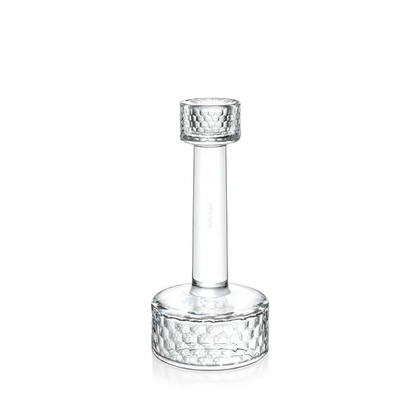 Wilmax Kerzenhalter 20 × 9 cm Transparent aus Glas