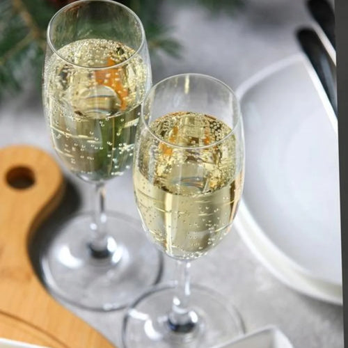 Wilmax Champagnerflöte 230 ml 6er-Set Transparent aus Wilmax Crystalline-Serie
