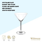 Wilmax Martinigläser 270 ml Kristallglas 6er Set Transparent WL-888030/6A