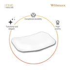 Wilmax ServierPlatte 25,5 × 15 cm Weiß aus Porzellan