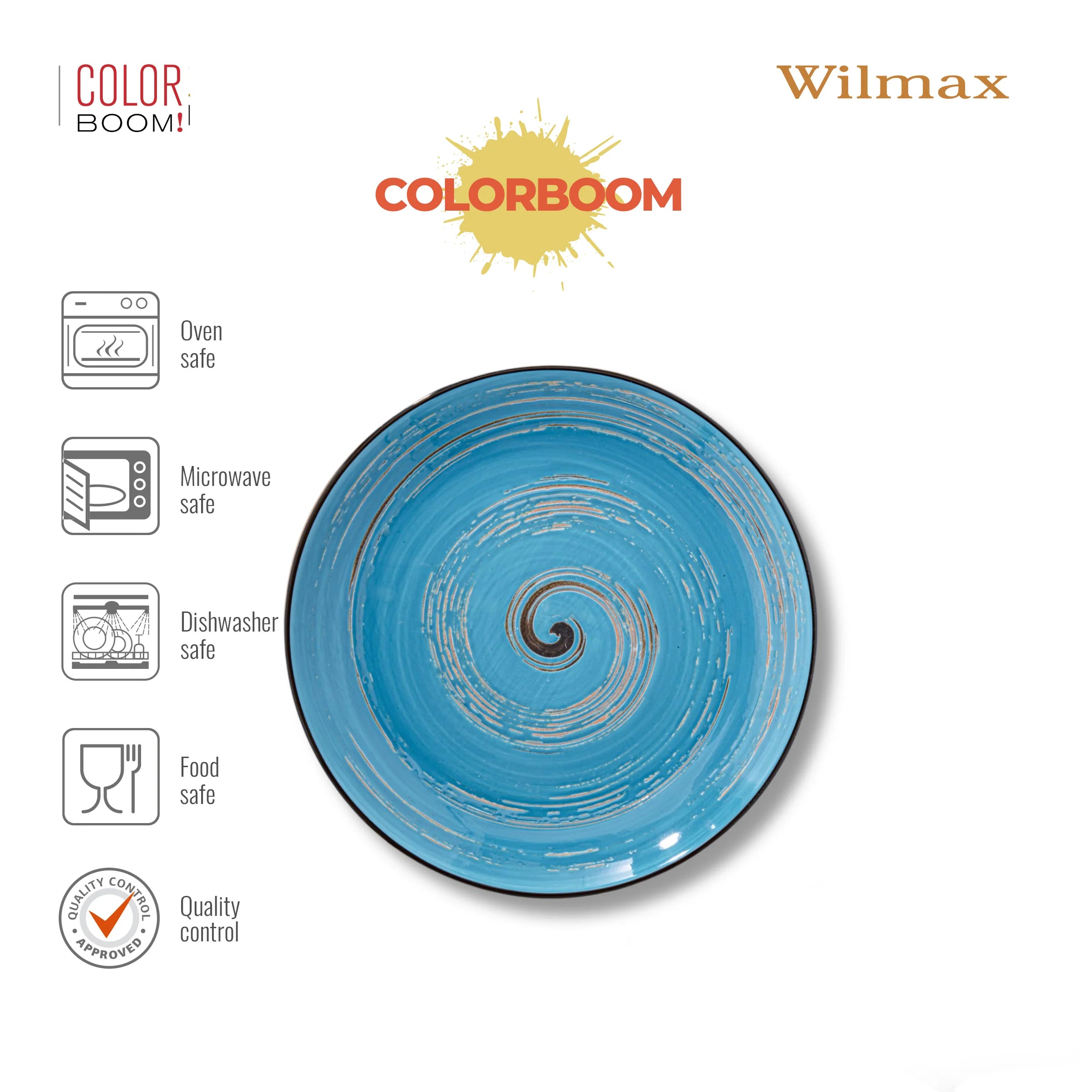 Wilmax Teller 20 cm Blau aus Porzellan