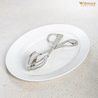Wilmax Ovale Servierplatte 20 × 14 cm Weiß aus Porzellan