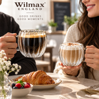 Wilmax Doppelwandiger Thermobecher 300 ml Transparent aus Glas