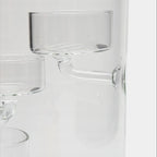 Wilmax Teelichthalter für 3 Teelichter 20 cm Transparent aus Glas