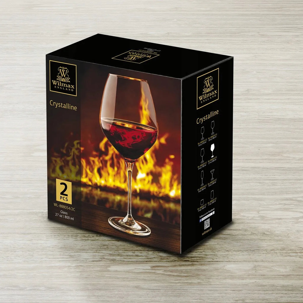 Wilmax Chardonnay Weinglas 800 ml 2er-Set Transparent aus Wilmax Crystalline-Serie