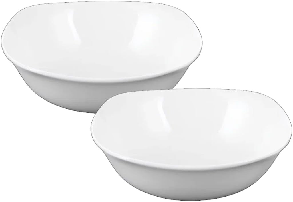 Wilmax Schale 650 ml 16,5 × 16,5 cm 2er-Set Weiß aus Porzellan