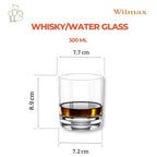 Wilmax Whiskyglas 300 ml 6er-Set Transparent aus Wilmax Crystalline-Serie