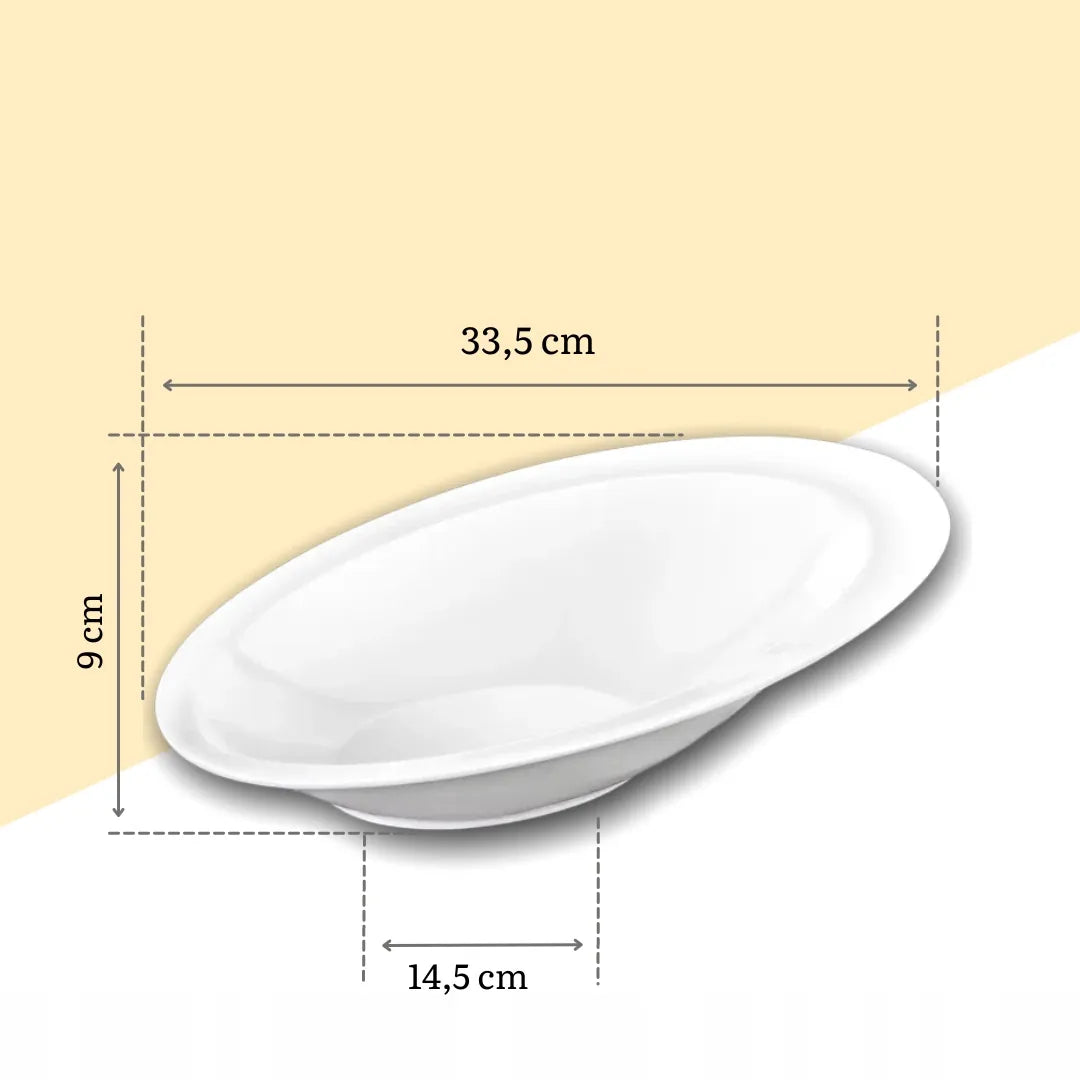 Wilmax Schale 33,5 × 23 cm Weiß aus Porzellan