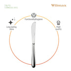 Wilmax Dessertmesser 20,5 cm Silber aus Edelstahl