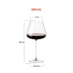 Wilmax Burgunderweingläser 680 ml 6er-Set Transparent aus Wilmax Crystalline-Serie