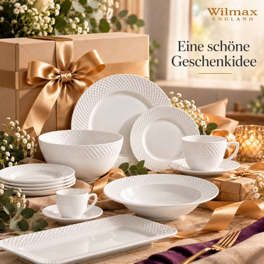 Wilmax Sauciere 230 ml Weiß aus Porzellan