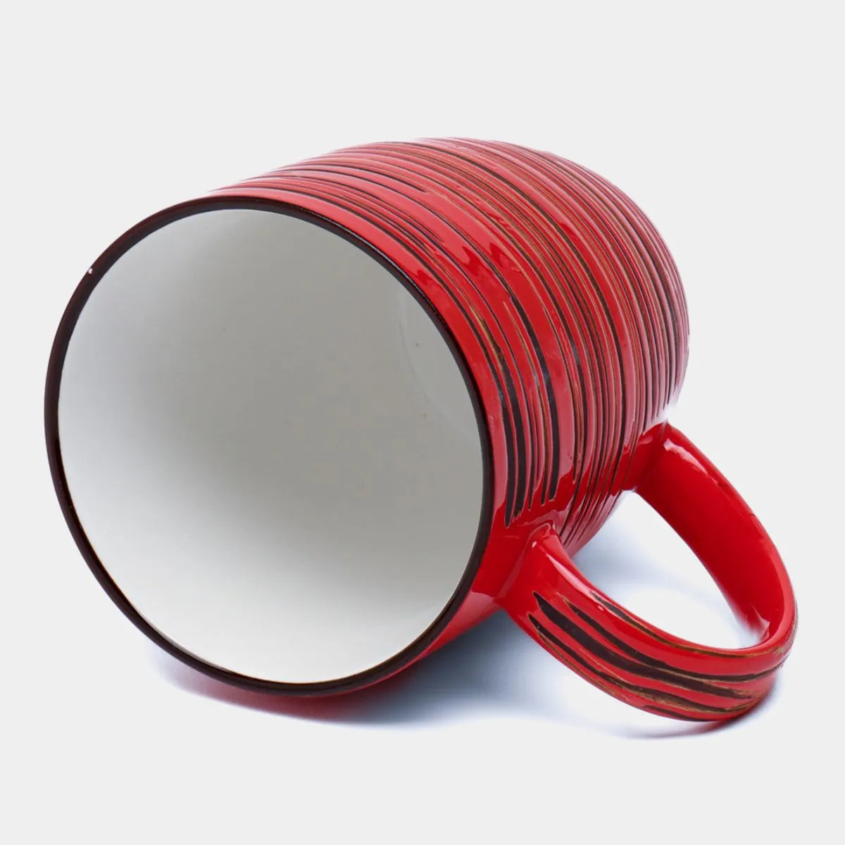 Wilmax Becher 460 ml Rot aus Porzellan