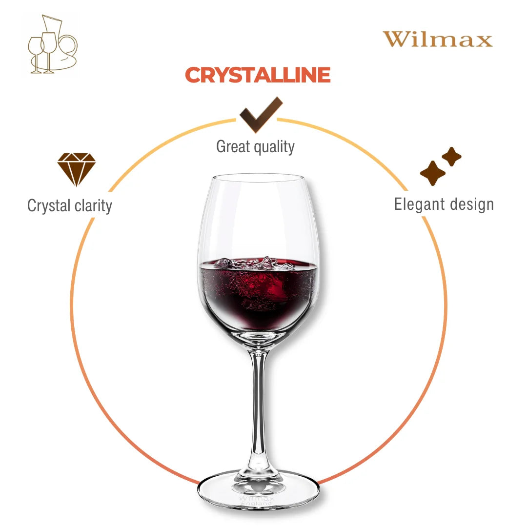 Wilmax Weinglas 420 ml 6er-Set Transparent aus Wilmax Crystalline-Serie