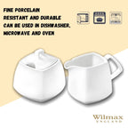 Wilmax Zucker- und Milch Set Weiß Porzellan Ilona WL-995028/2C