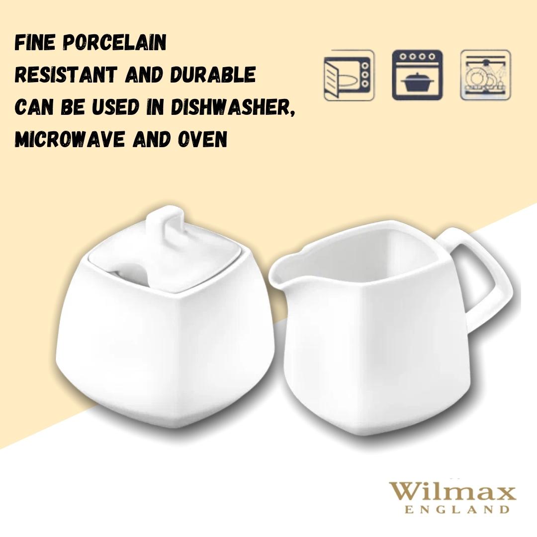 Wilmax Zucker- und Milch Set Weiß Porzellan Ilona WL-995028/2C