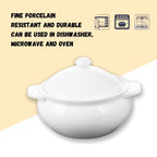 Wilmax Topf mit Deckel 620 ml Porzellan Weiß WL-997015/1C
