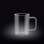 Wilmax Doppelwandiger Becher 400 ml 2er Set Borosilikatglas WL-888720/A2