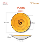 Wilmax Tiefer Teller 25,5 cm 350 ml Gelb aus Porzellan