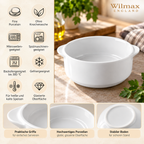 Wilmax Suppentasse 330 ml 11 cm Weiß aus Porzellan