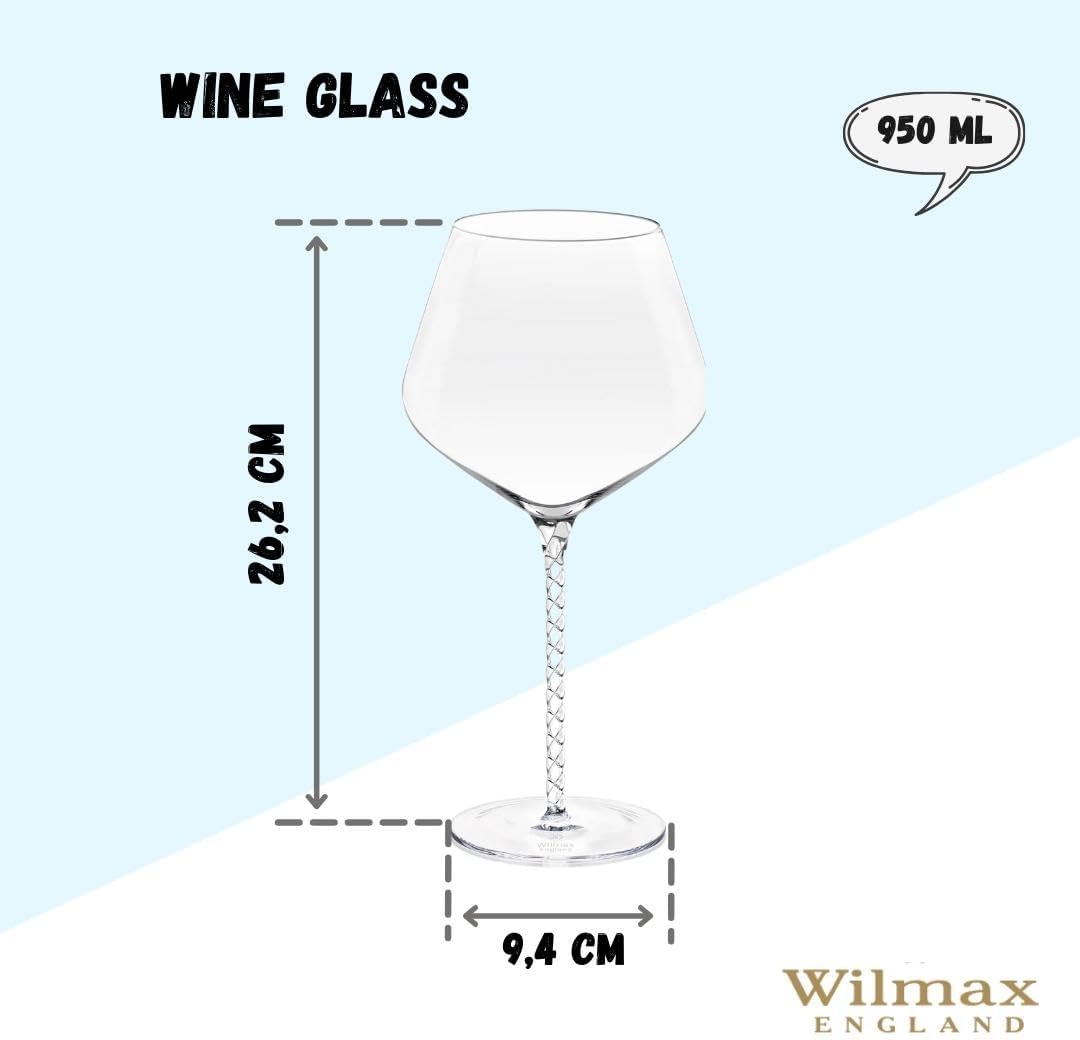 Wilmax WL-888103/2C Weinglas, 950mL Kapazität, 2 Stück