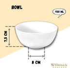 Wilmax Schale 930 ml 16 cm Weiß Porzellan WL-880101368/A