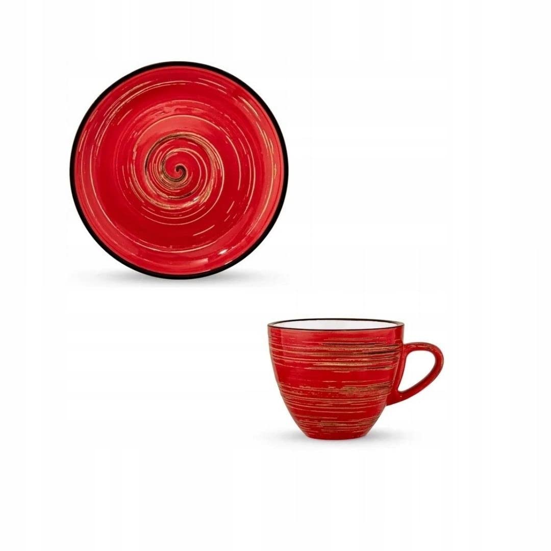 Wilmax WL-669235/A Porzellan Tasse, Rot, 190mL Kapazität