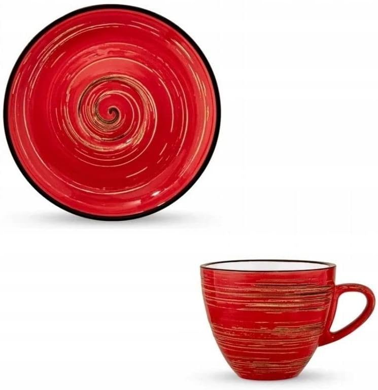 Wilmax Tasse 190 ml Rot aus Porzellan