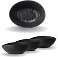 Wilmax Ovale Schale 19 x 15 x 6 cm 3er Set SlateStone Schwarz WL-661119/A3