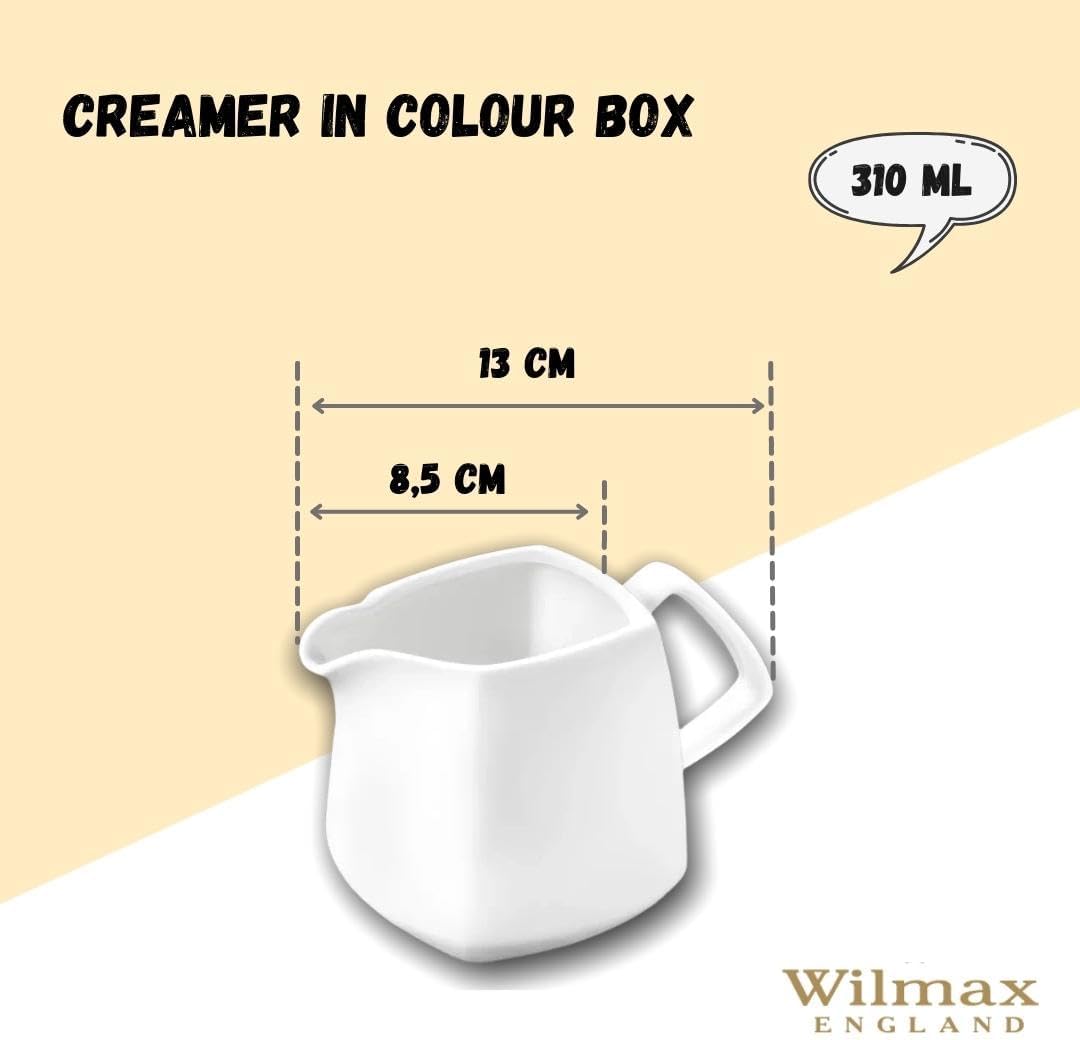 Wilmax Milchkännchen 310 ml Weiß Porzellan Ilona WL-995027/1C