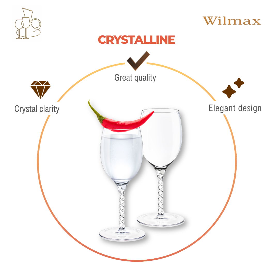 Wilmax Wodka- und Likörglas 65 ml 2er-Set Transparent aus Wilmax Crystalline-Serie