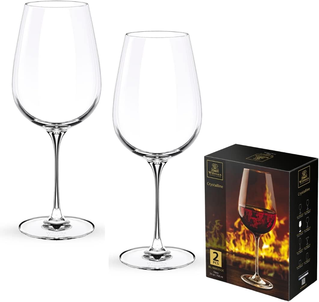 Wilmax Weingläser - 2er Set - 700 ml - Weißweingläser & Rotweingläser - Wine Glass - Spülmaschinenfest - Moderne Weisswein Gläser - Kristallgläser - Anlaufsicher