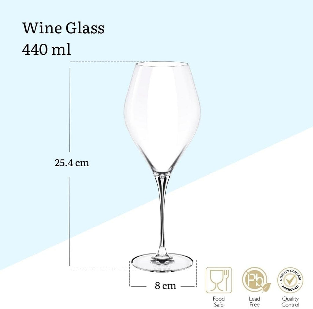 Wilmax Weinglas konisch 440 ml Kristallglas Transparent 2er Set WL-888045/2C