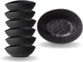 Wilmax Ovale Schale 13 x 10 x 6 cm 6er Set SlateStone Schwarz WL-661118/A6