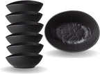 Wilmax Ovale Schale 13 x 10 x 6 cm 6er Set SlateStone Schwarz WL-661118/A6