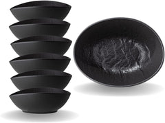 Wilmax Ovale Schüssel 6er Set aus Porzellan, Wilmax SlateStone WL-661118/A6