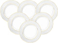 Wilmax Speiseteller 28 cm Weiß Goldrand Porzellan 6er Set WL-880102106/A6