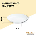 Wilmax Tiefer Teller 23 cm Weiß aus Porzellan