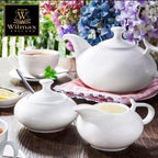 Wilmax Zuckerdose und Milchkännchen Set Weiß Porzellan WL-995025/2C
