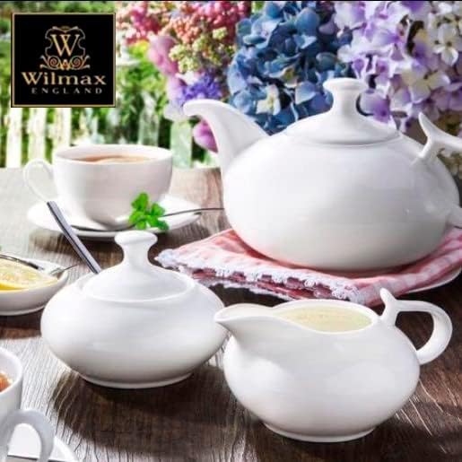 Wilmax Zuckerdose und Milchkännchen Set Weiß Porzellan WL-995025/2C