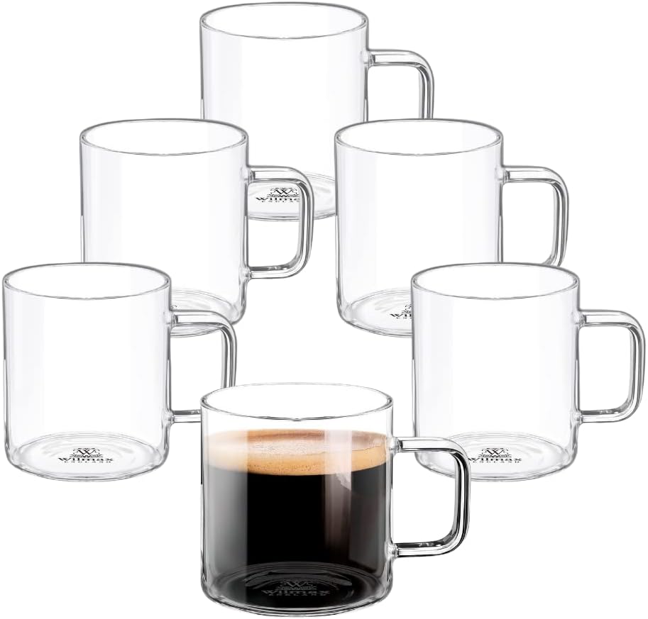 Wilmax Glasbecher 250 ml Borosilikatglas 6er Set WL-888605/A6